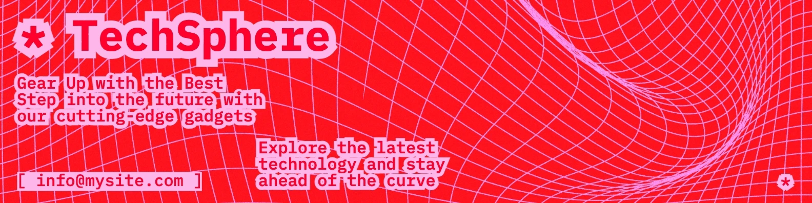 Retro Geometric Electronics & Gadgets LinkedIn Banner
