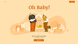 Holidays & Celebrations website templates - Baby Shower