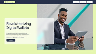 Landing Pages website templates - Digital Wallets Company (Bright)