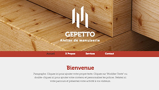 Templates de sites web Entreprises de services - Atelier de Menuiserie