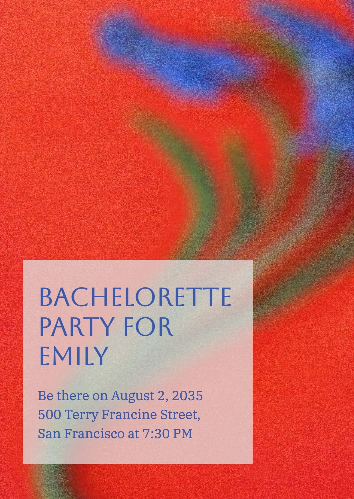 Simple Clean Bachelorette Invitation