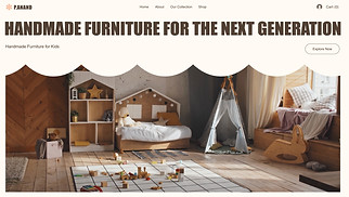 Kids & Babies website templates - Children's Furniture Maker (Eclectic)