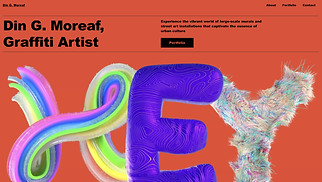 Portfolios website templates - Graffiti Artist Portfolio (Urban)
