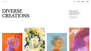Portfolios website templates - Visual Artist (Sleek)