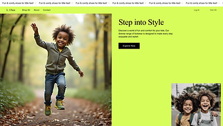 Fashion & Clothing website templates - Kids Shoe Shop (Energetic)