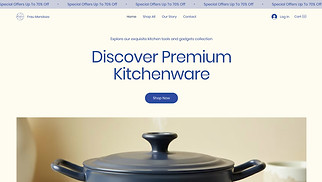 Home & Decor website templates - Online Kitchen Supply Store (Lively, Warm)