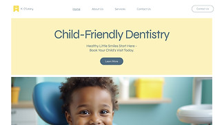  website templates - Pediatric Dentist (Bright)