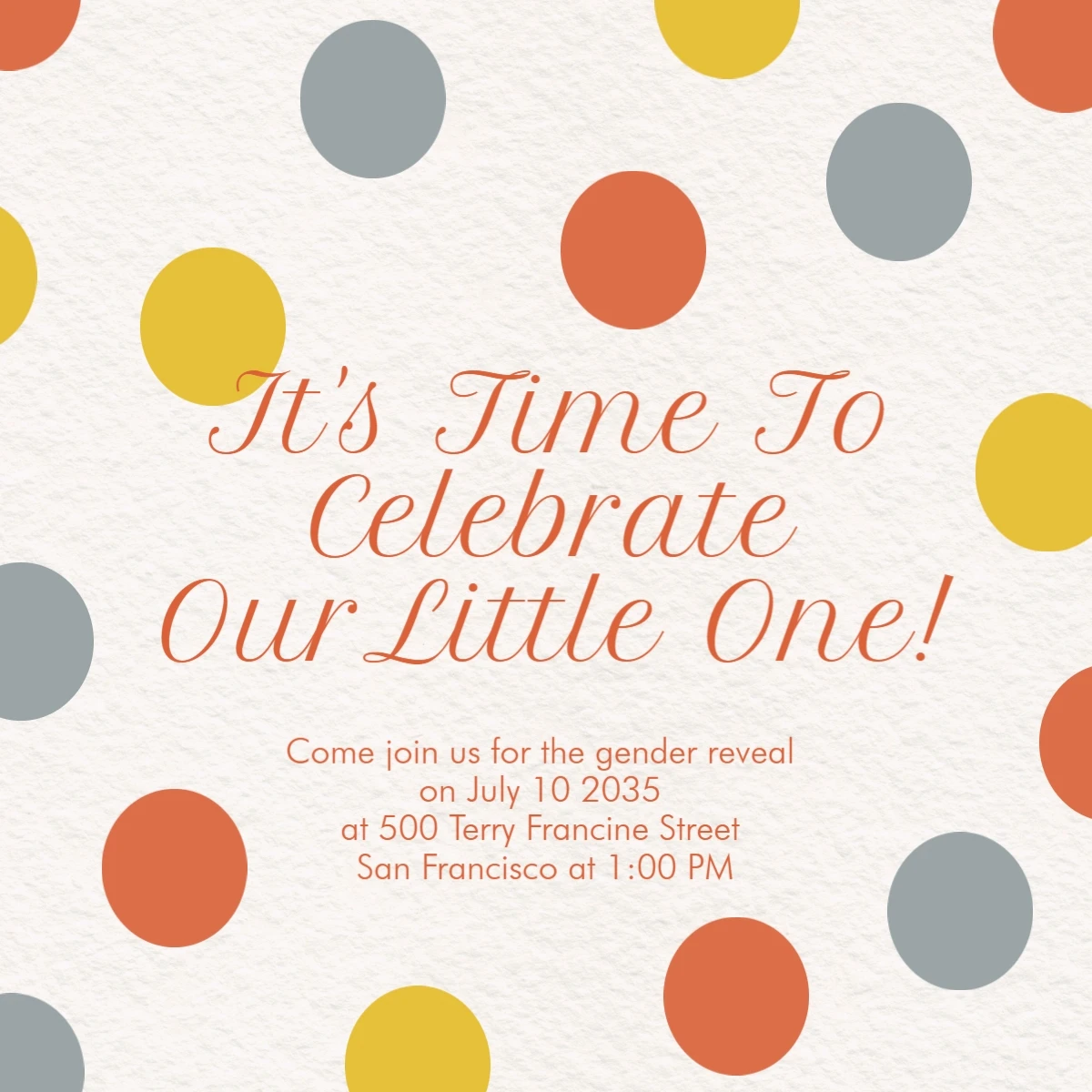 Vintage Playful Colorful Gender Reveal Invitation