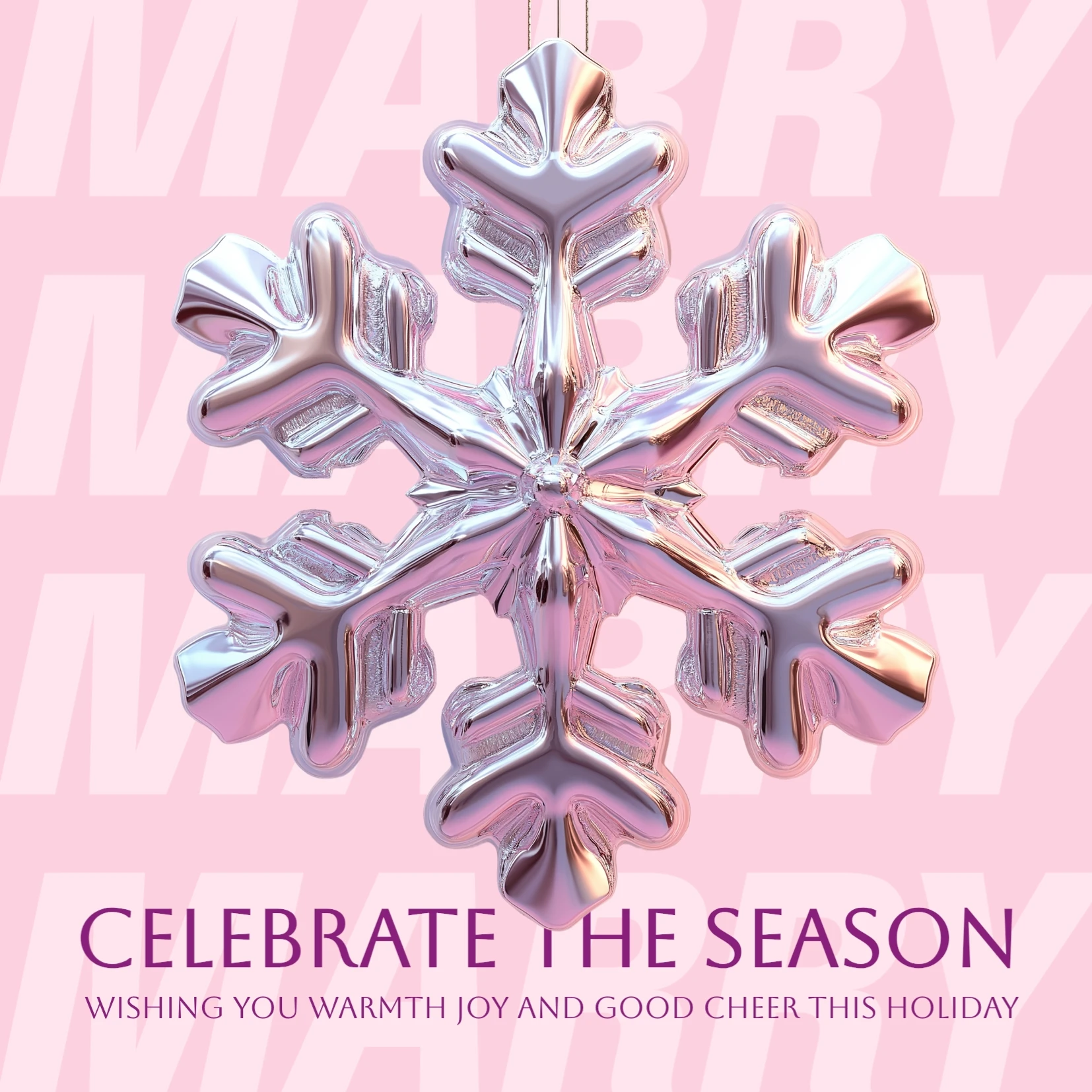 Bold 3D Holiday Greeting Card