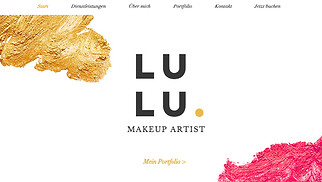Portfolio & Lebenslauf Website-Vorlagen - Makeup-Artist