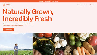 Industrial website templates - Fresh Produce Farm (Colorful)