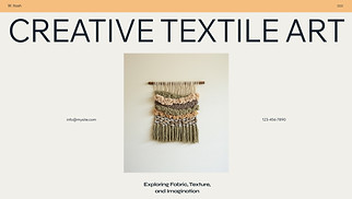 Portfolios website templates - Textile Artist Portfolio (Colorful)