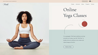 Template Salute e benessere per siti web - Lezioni di yoga online 