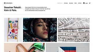 Template situs web Fashion – Desainer Tekstil