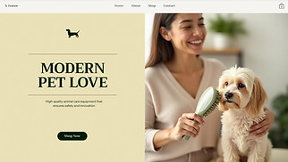 eCommerce website templates - Animal Care Equipment Manufacturer (Minimal)