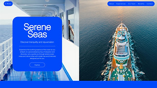 Business website templates - Cruise Tour Guide (Blue)