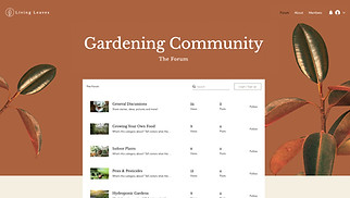 Online Forum website templates - Gardening Forum 