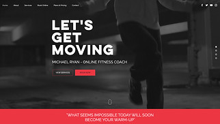 Webové šablony pro Portfolio a životopis – Online fitness trenér