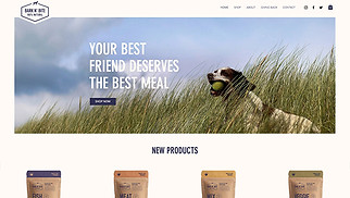 İşletme site şablonları - Evcil Hayvan Maması Mağazası