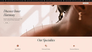  website templates - Acupuncture Center (Monochromatic)