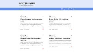 Consulting & Coaching website templates - Business Blog