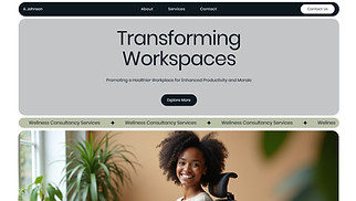 Finance website templates - Corporate Wellness Consultant (Modern)