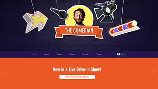 공연 웹 사이트 템플릿 – 코미디언의 쇼타임