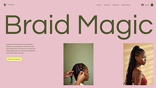 Beauty & Hair website templates - Hair Braids Salon (Colorful)