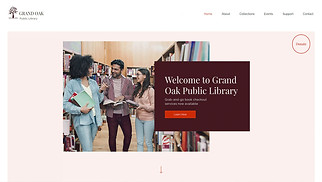 เทมเพลตเว็บไซต์ การศึกษา - ห้องสมุด