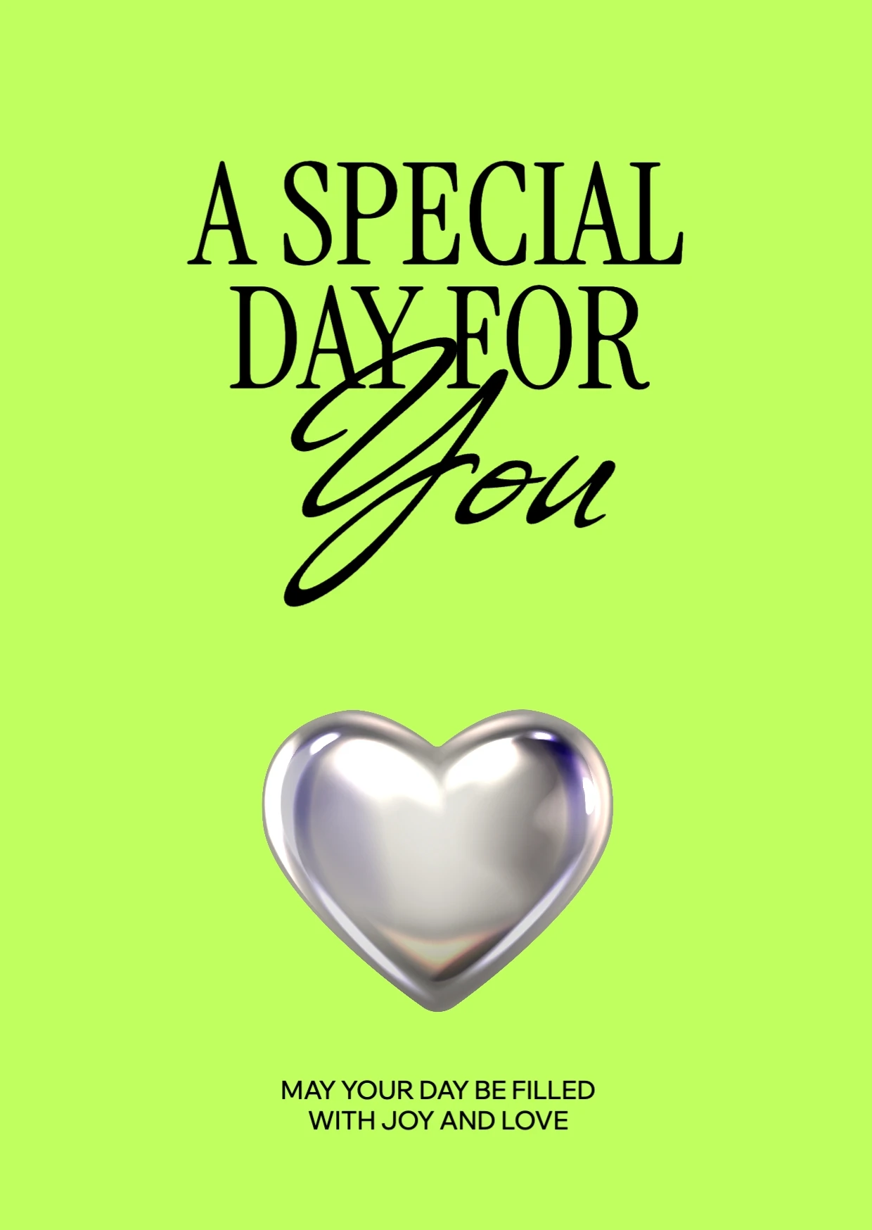Romantic Bold Neon Father's Day Greeting Card