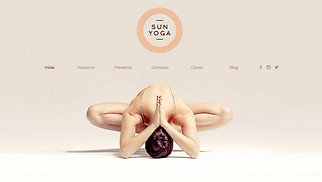 Deportes y fitness plantillas web – Estudio de yoga