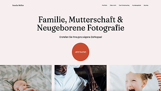 Hochzeit & Familie Website-Vorlagen - Familienfotograf/in