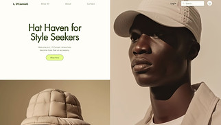 eCommerce website templates - Hat Store (Bohemian)