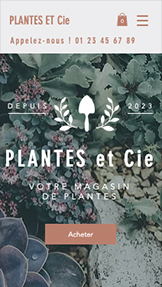 Templates de site web pour Boutiques en ligne - Boutique de plantes