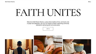 Religion website templates - Synagogue (Elegant)