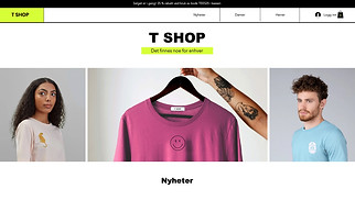 Nettsidemaler innen Mote og stil - T-skjortebutikk