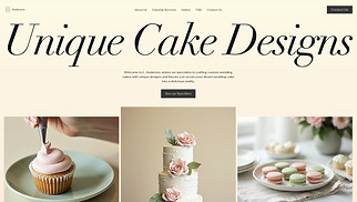 Weddings website templates - Wedding Bakery (Elegant)