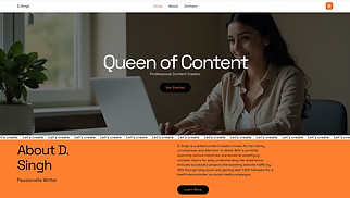 Literary Arts website templates - Content Writer (Energetic)