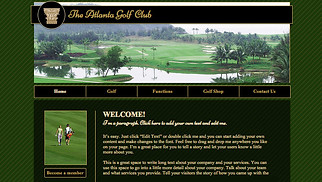 खेल और फिटनेस website templates - गोल्फ क्लब