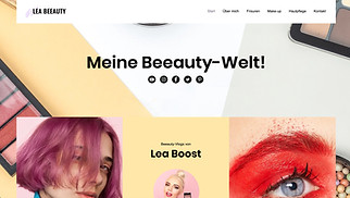 Schönheit & Haare Website-Vorlagen - Beauty-Vlog
