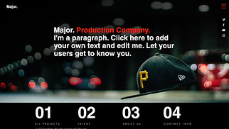 Film & TV website templates - Production Company