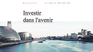 Templates de sites web Droit et finance - Société d'investissement