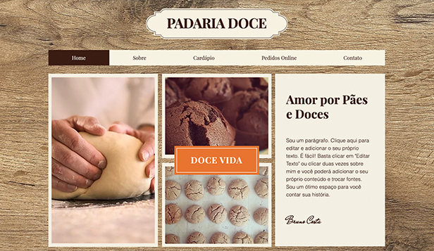 Restaurantes e Comida website templates – Padaria da Cidade