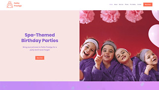 Template situs web Event – Perencana pesta anak