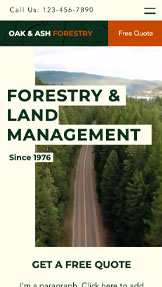 Mẫu trang web Làm nông và Làm vườn – Công ty lâm nghiệp 