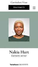 Portfolio en cv website templates - Creatief cv 