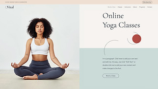 Sports & Fitness website templates - Online Yoga Classes 