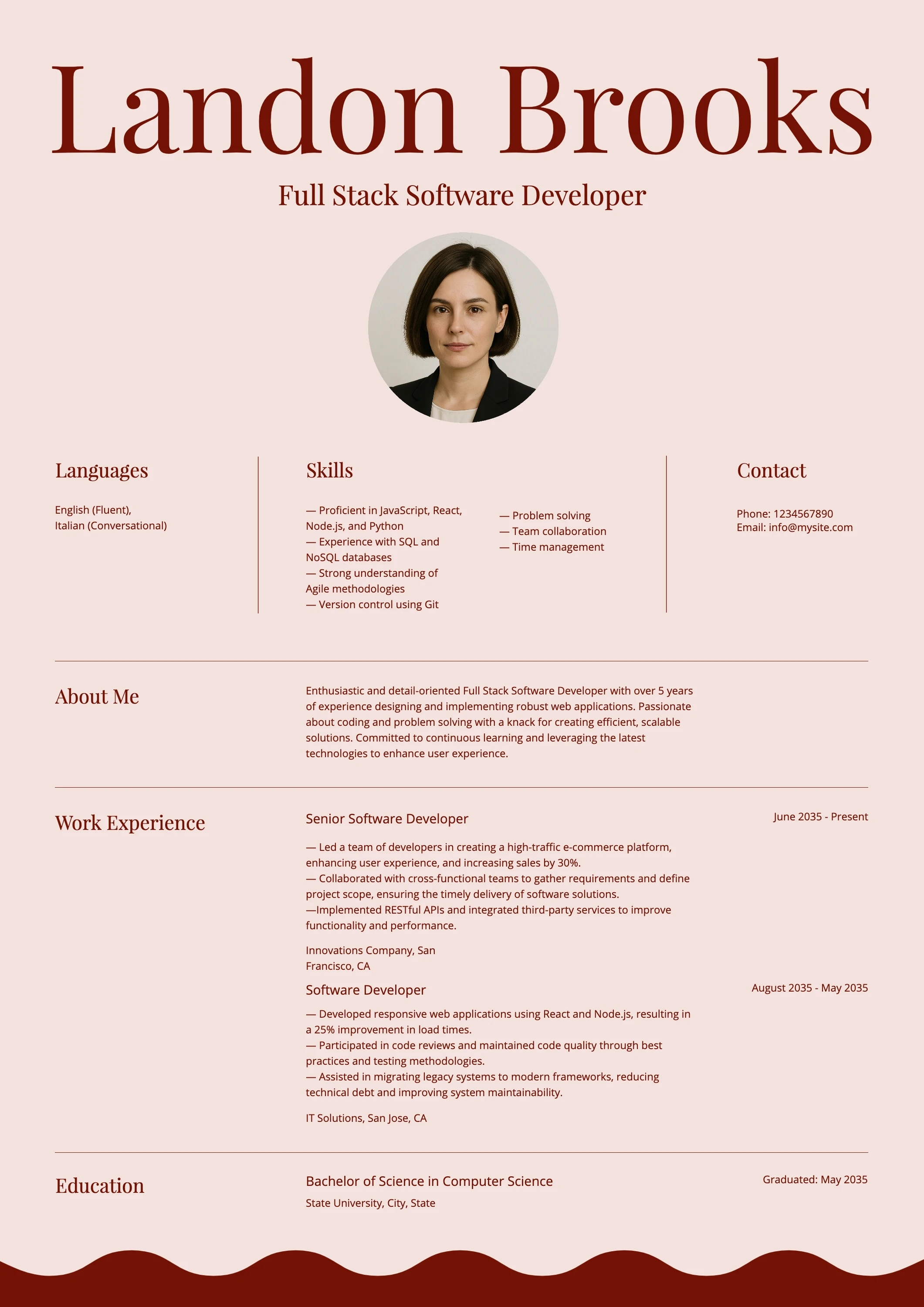Retro Pastel Modern  Resume