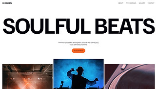 DJ & Producer website templates - Deep House DJ (Warm)