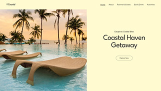 Hotels & B&Bs website templates - Resort (Pastel)